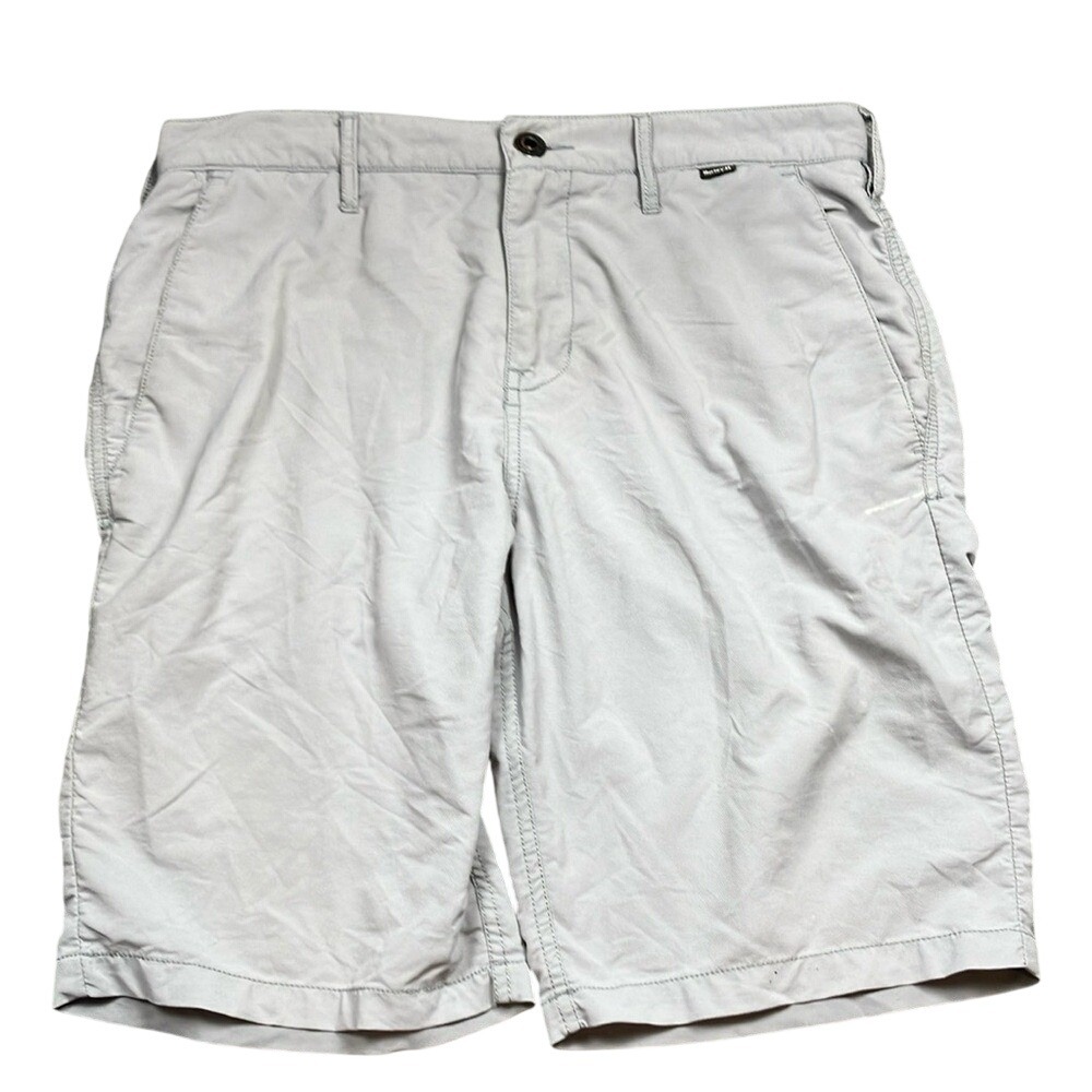 Hurley Men's Light Gray‎ Flat Front Shorts size waist 30